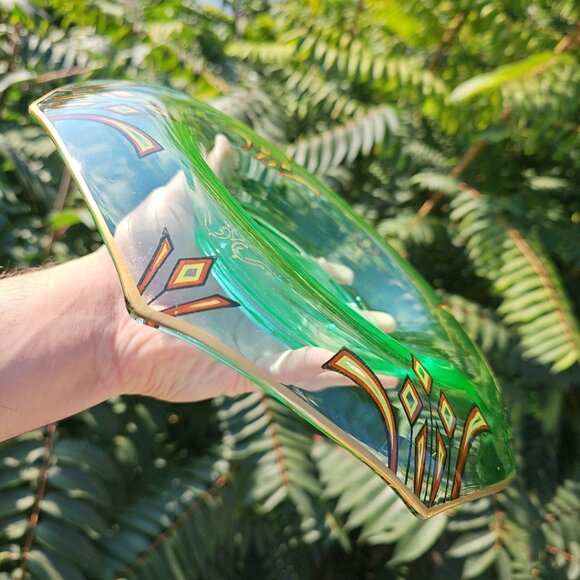 Uranium Collectibe Hand Painted Glass Bowl Depression Glass Geiger Test Amazing! - Picture 6 of 16